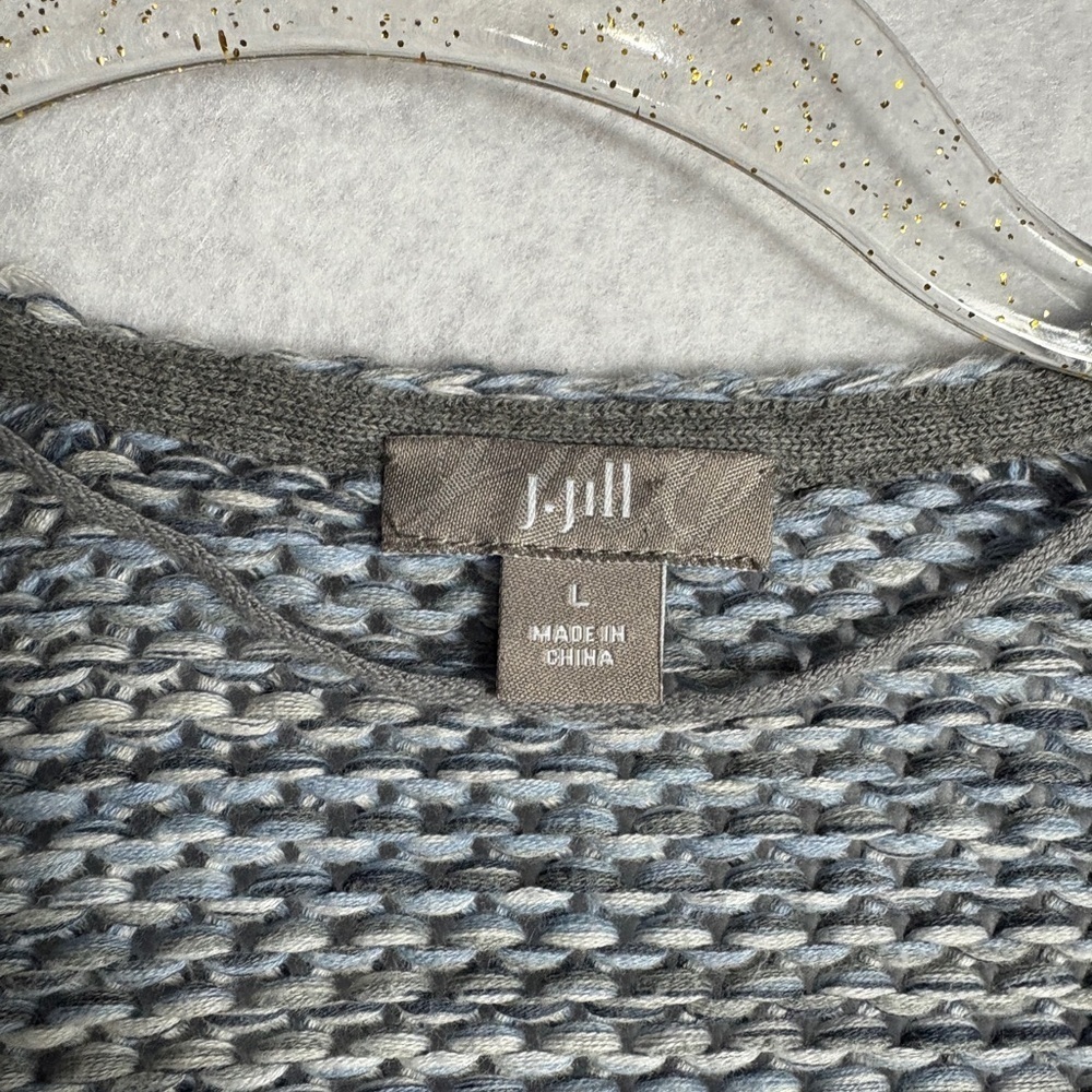 J.Jill Sweater Blue Cardigan Size Large - Picture 3 of 3